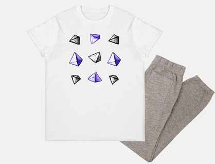 geometric watercolor pyramid pattern