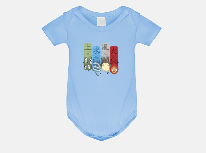 Ghibli elemental charms baby's bodysuits