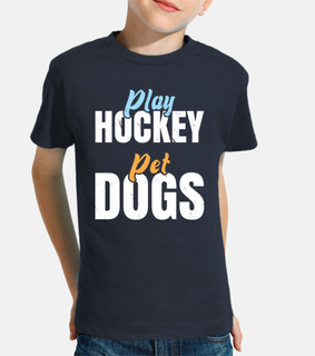 giocare a hockey con cani da compagnia giocatore di hockey amante dei cani