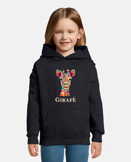 girafe française colorée géométrique