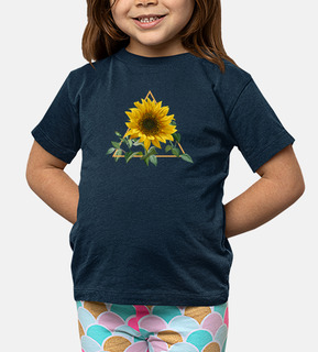 girasol triángulo enrejado arte floral