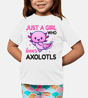 Girl Who Loves Axolotls Cute Pink