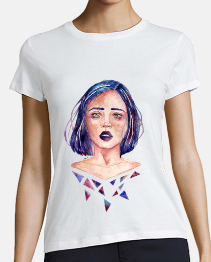 girl woman t-shirt in pieces