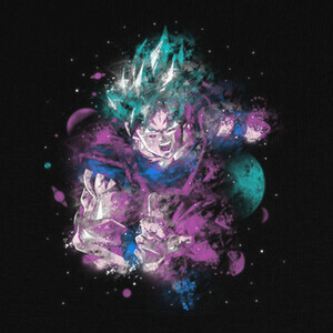 Camisetas Goku viajando por el espacio