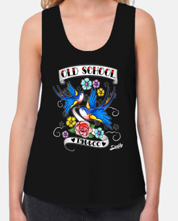 GOLONDRINA OLD SCHOOL, MUJER TIRANTES NEGRO 