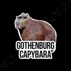 Cute And Funny Capybara Meme Cotton Canvas Backpack