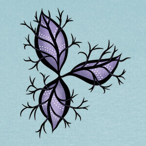 Tee-shirts gothique plante abstrait violet noir
