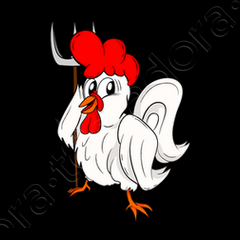 Sudadera granjero de pollo dibujos... | laTostadora