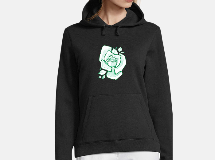 Green rose hoodie hotsell
