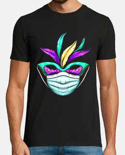 Green And Purple Masked Mask For Mardi