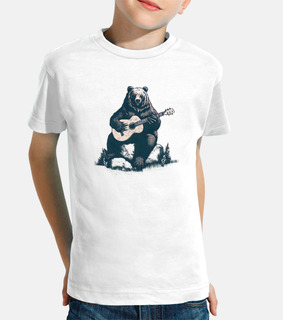 grizzly che suona la chitarra in stile 
