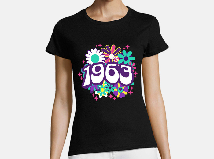 Motif Fleurs 1963 Fête Anniversaire Femme 60 Ans' T-shirt Femme
