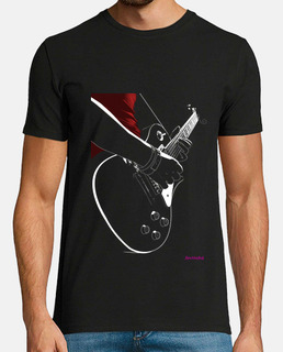 guitar only for dark, man, short sleeve, black, extra quality