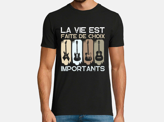 Tee-shirt guitariste humour guitare cadeau