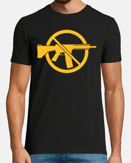 gun ban - prohibition sign - gold