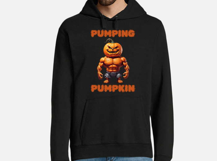 Halloween pumpkin funny pumping pumpkin hoodie. tostadora