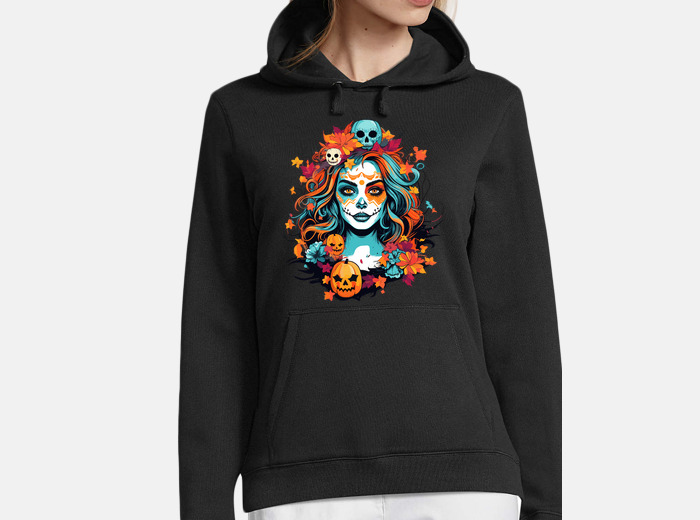Sugar skull hoodie women's online