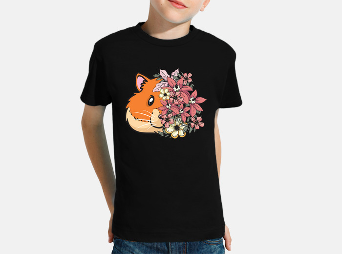 Camisetas niños hámster dorado con flores | laTostadora Camisetas niños hámster dorado con flores | laTostadora