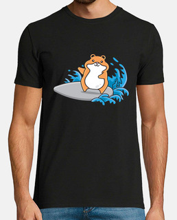 hamster qui fait du surf