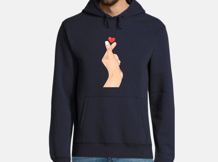 Hand sign korean kpop heart hoodie tostadora