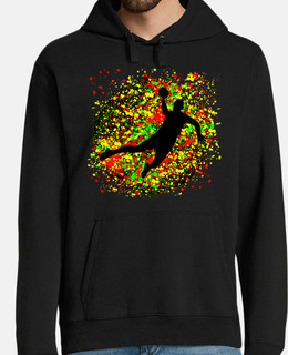 handball player on colorful background