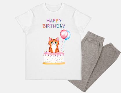 Happy Birthday Cat - Gift idea, funny,