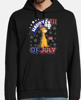 Happy Fourth Of July  Giraffe USA Flag