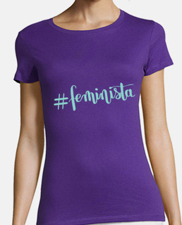 hashtag Feminista turquesa