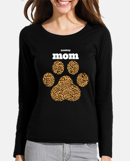 Haute Leopard Siamese Mom Cat Paw With Rich Leopard Print
