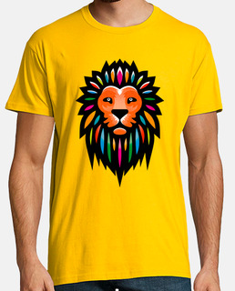 head lion colorée