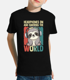 Headphones Music Lover Kawaii Sloths