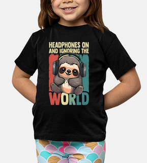 Headphones Sloth Music Lover