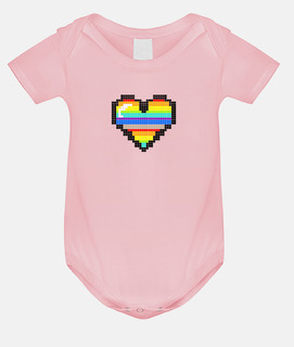 heart color pixel baby