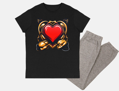 Heart Graffiti Shirt And Sticker