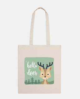 hello cloth bag deer