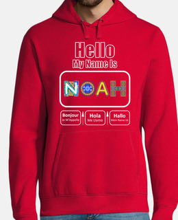 Hello My Name Is Noah Nametag Dark Back