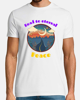 hippie mochilero camiseta cool retro hippie camiseta
