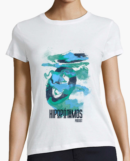 Hippo art woman t-shirt - light colors