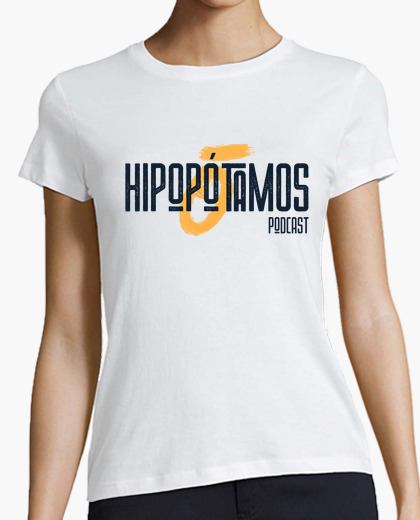 Hippo woman t-shirt - light colors - big logo