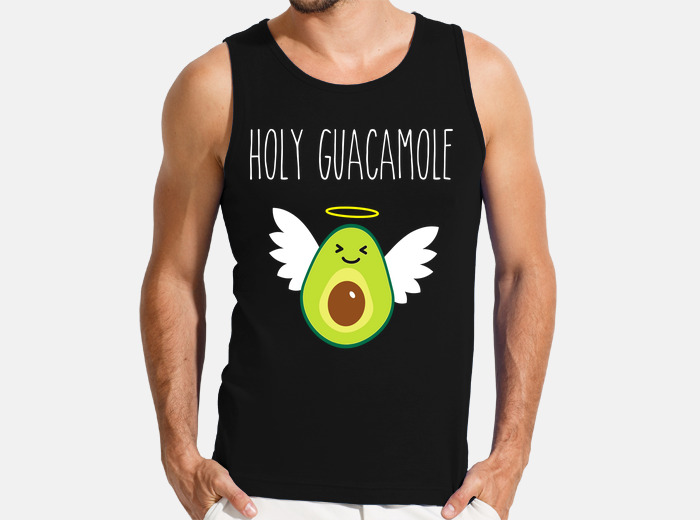 Holy Guacamole' Funny Left Chest Cartoon Angel Avocado Tee Holy Guacamole' Funny Left Chest Cartoon Angel Avocado Tee