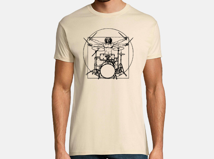 Drummer Leonardo Da Vinci Camiseta de regalo para batería Camiseta 
