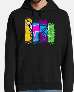 Hombre, jersey con capucha, negro