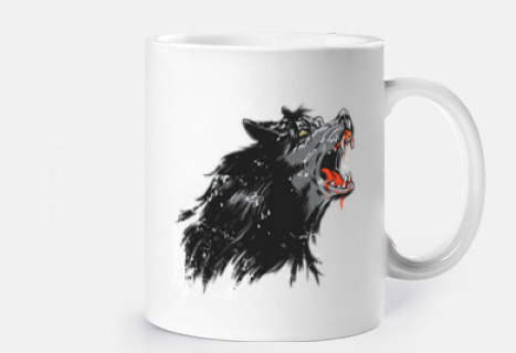 hombre lobo de dibujos animados, caza de lobos