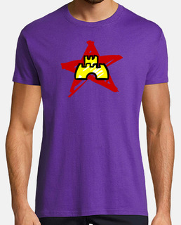 Hombre, manga corta, morado, calidad extra