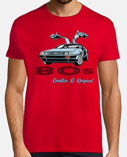 Hombre, manga corta, rojo, calidad extra, 80s