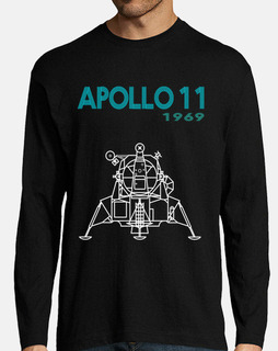 Hombre, manga larga, negra, apollo 11