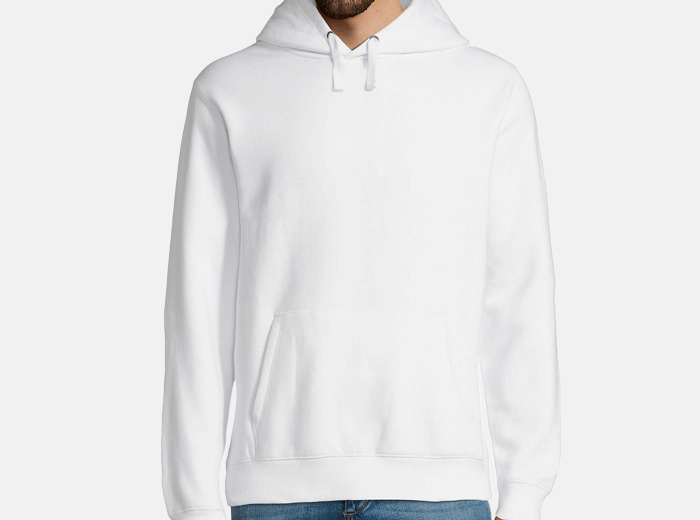 Sudadera blanca capucha, Sudaderas Hombre