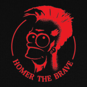 Camisetas HOMER THE BRAVE RED
