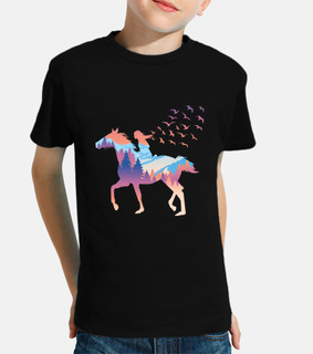 Horse and Girl Forest Ride
