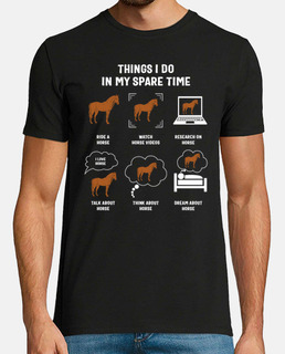 Horse Riding Girls Shirt Thing I Do In My Spare Time Gift For Women Equestrian Horses Lover